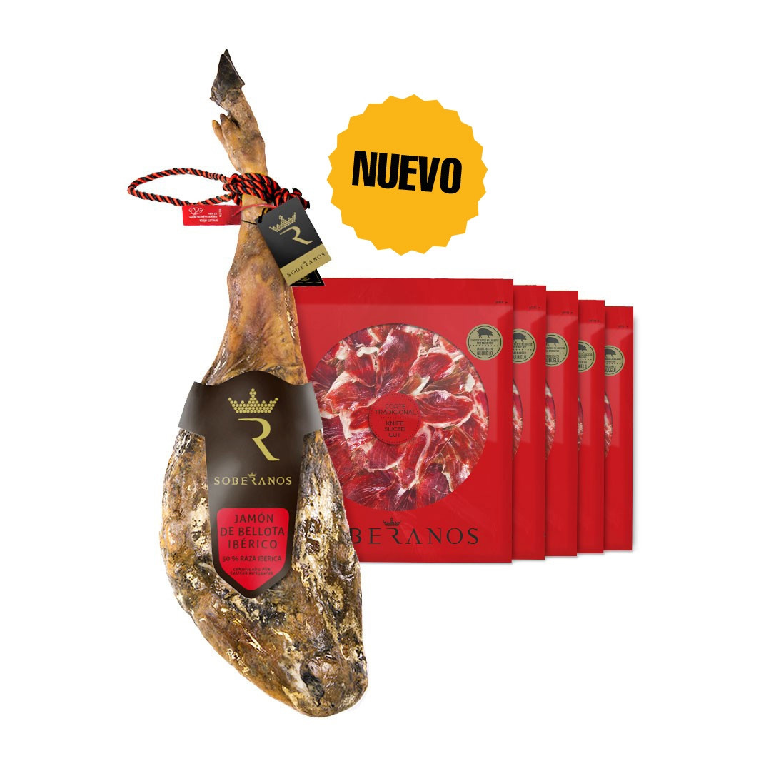 JAMÓN DE BELLOTA IBÉRICO 50% RAZA IBÉRICA (LONCHEADO) - CORTE TRADICIONAL
