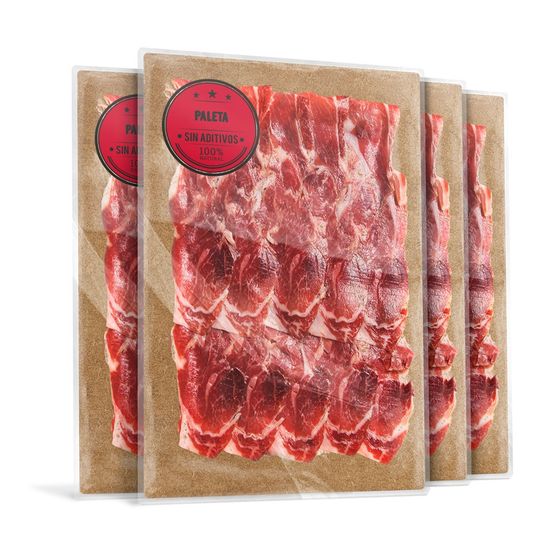 LONCHEADO DE PALETA 100% NATURAL RESERVA RIVAS + 2 AÑOS SALAMANCA1/2 KG 5 SOBRES DE 100GRS