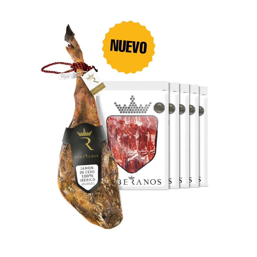 JAMÓN DE CEBO 100% IBÉRICO SOBERANOS (LONCHEADO)