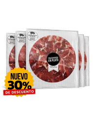 5 UNIDADES DE PALETA RIVAS CEBO CAMPO IBÉRICA 100% NATURAL PRESENTADA EN PLATO