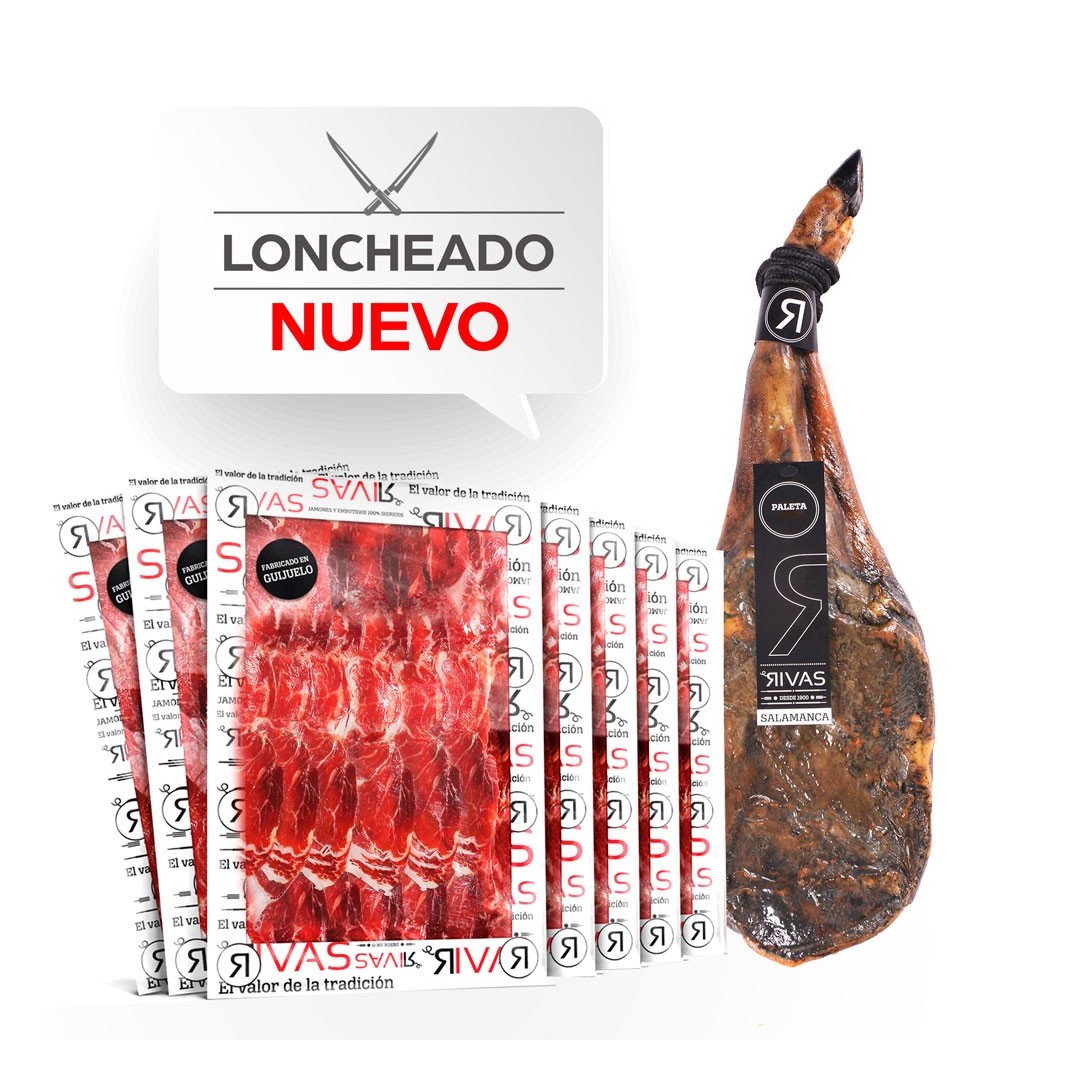 PALETA DE BELLOTA 100% IBÉRICA PREMIUM 100% NATURAL (2 MONTANERAS) (LONCHEADA)