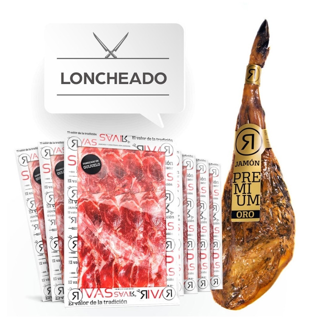 JAMÓN LONCHEADO RIVAS ETIQUETA ORO PREMIUM EXCELENTE Y LIMITADO