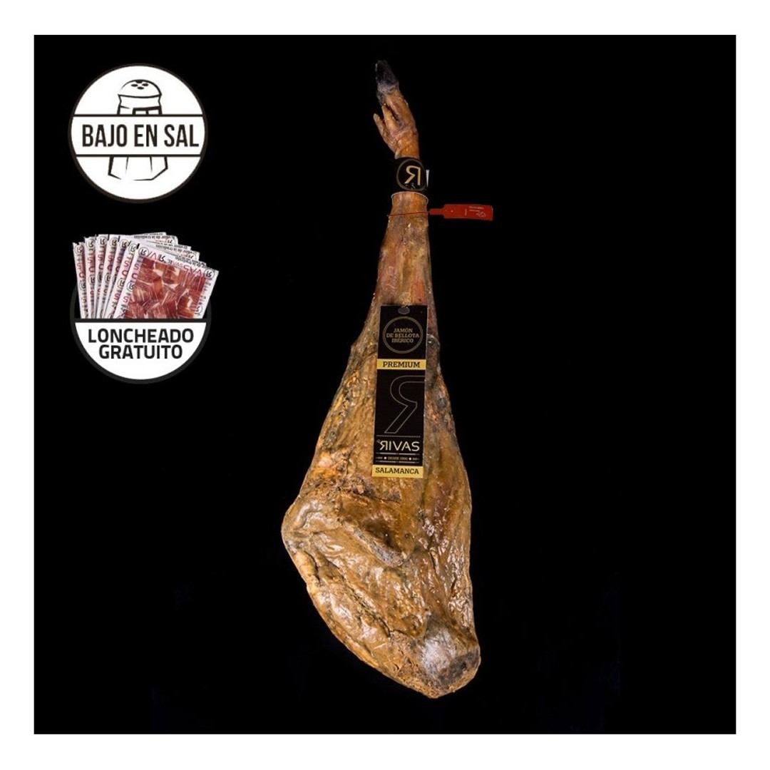 JAMÓN DE BELLOTA IBERICO 50% RAZA IBÉRICA 100% NATURAL RIVAS