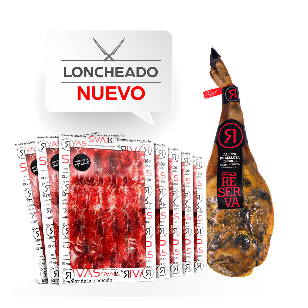 PALETA RIVAS DE BELLOTA IBÉRICA 50% RAZA IBÉRICA +3AÑOS DE CURACIÓN (LONCHEADO)
