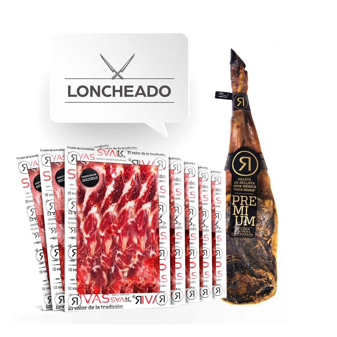 PALETA DE BELLOTA IBÉRICA 75% RAZA IBÉRICA PREMIUM EDICIÓN LIMITADA Y NUMERADA (LONCHEADO).