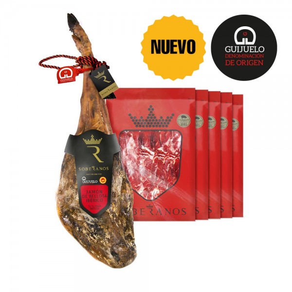 JAMÓN DE BELLOTA 75% IBÉRICO CON DENOMINACIÓN DE ORIGEN PROTEGIDA GUIJUELO SOBERANOS (LONCHEADO)