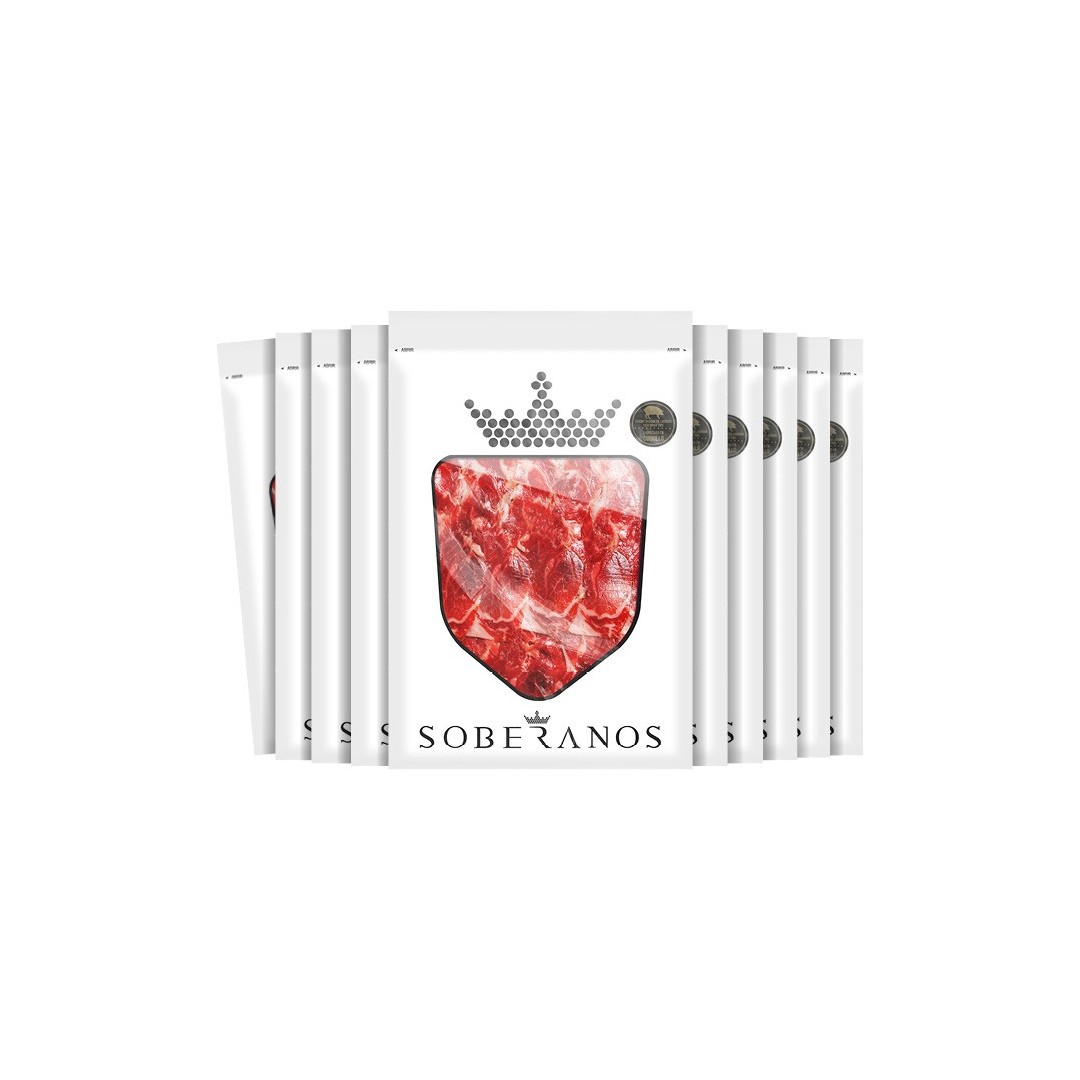 1 KG DE PALETA SOBERANOS DE CEBO 100% IBÉRICA LONCHEADA