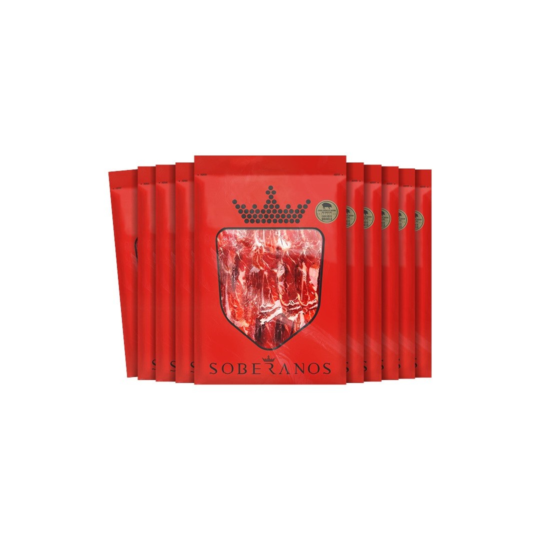 1 KG DE JAMÓN SOBERANOS DE BELLOTA 75% IBÉRICO LONCHEADO