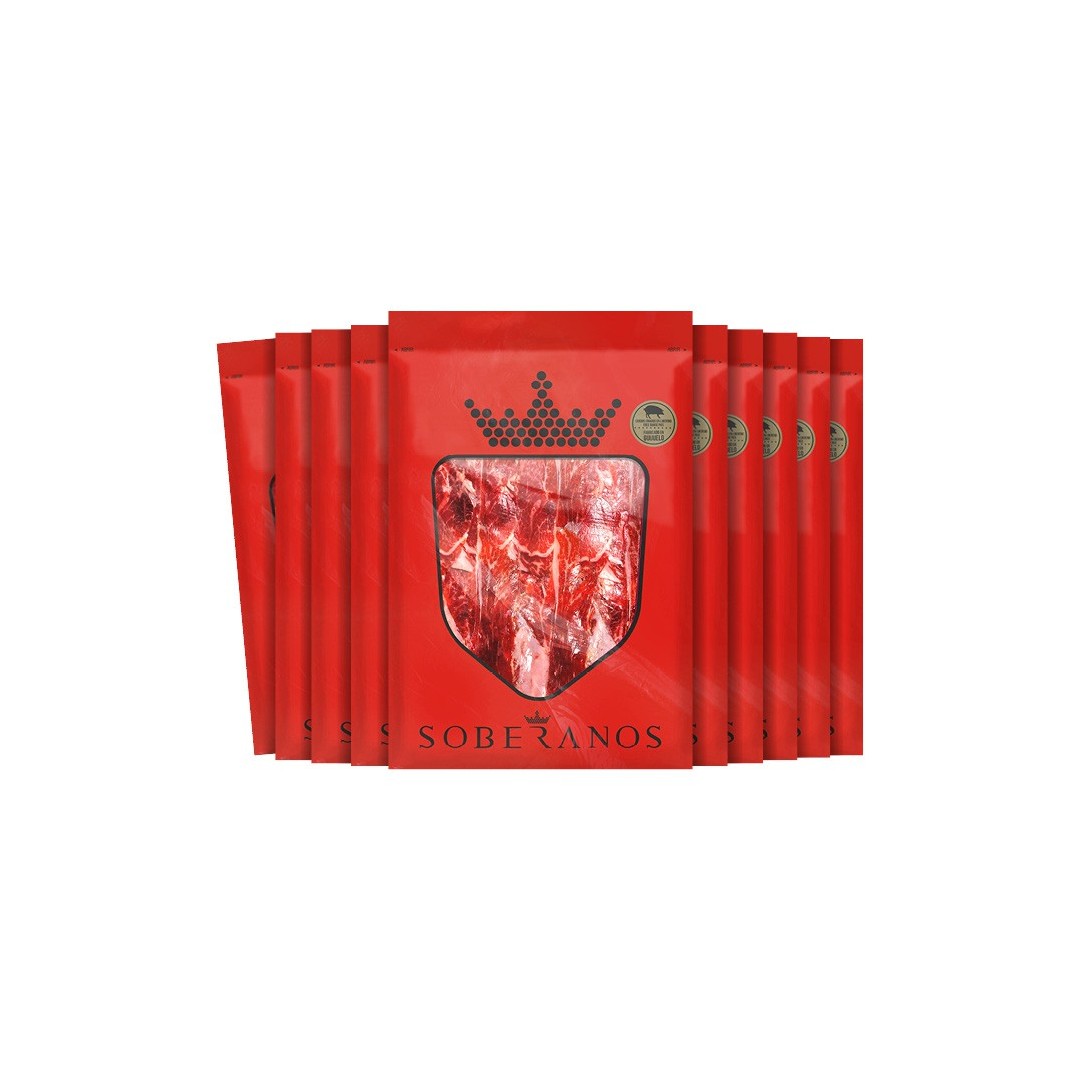 1 KG DE JAMÓN SOBERANOS DE BELLOTA 50% IBÉRICO LONCHEADO