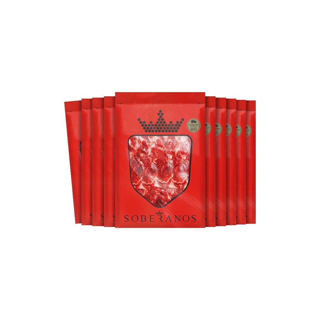 1 KG DE PALETA SOBERANOS DE BELLOTA 50% IBÉRICA LONCHEADA