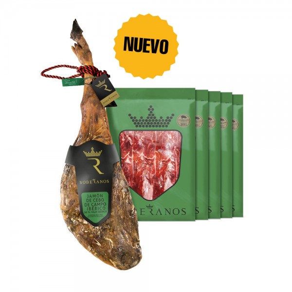 JAMÓN DE CEBO DE CAMPO IBÉRICO 50% RAZA IBÉRICA SOBERANOS (LONCHEADO)