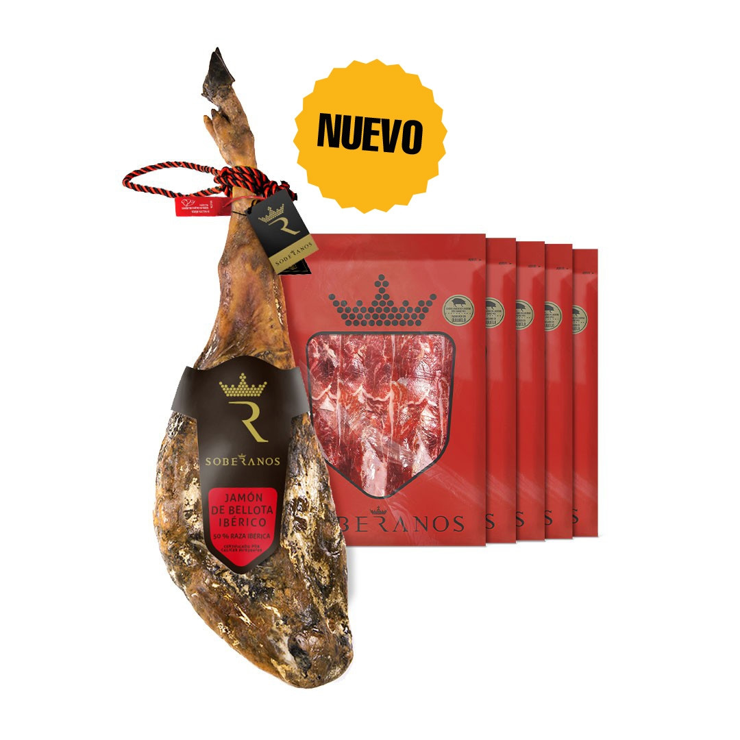 JAMÓN DE BELLOTA IBÉRICO 50% RAZA IBÉRICA (LONCHEADO)