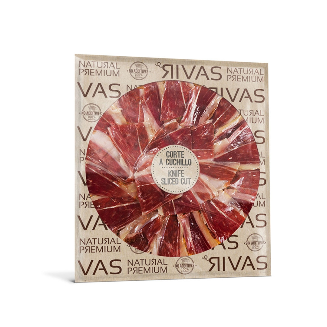 JAMON DE BELLOTA IBERICO 100% NATURAL PREMIUM CORTE TRADICIONAL (36 MESES) 90-100Grs EXCELENTE Y LIMITADO