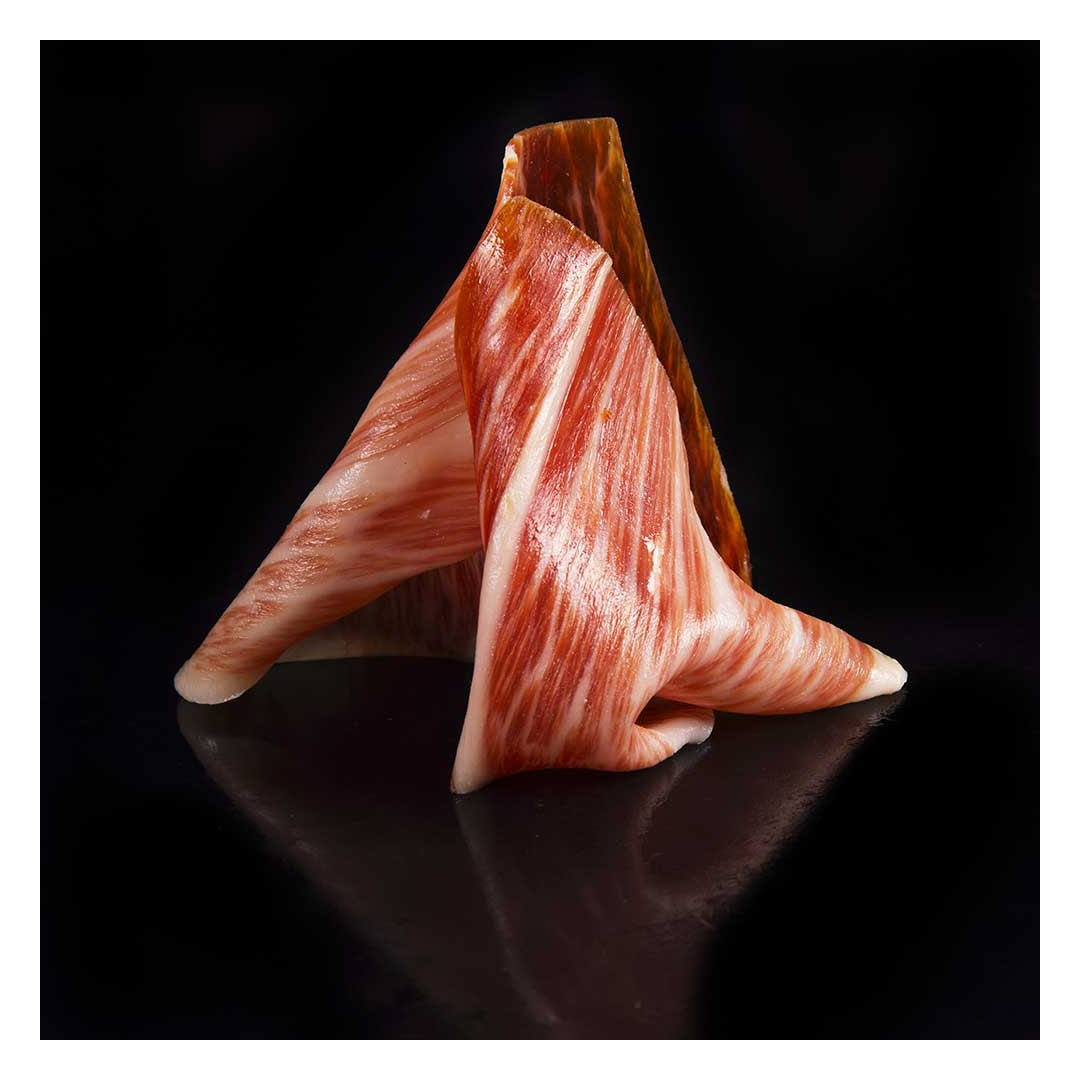 90 GRS. JAMON BELLOTA 100% IBERICO CORTE TRADICIONAL (VETEADO PREMIUM) EXCELENTE Y LIMITADO-0