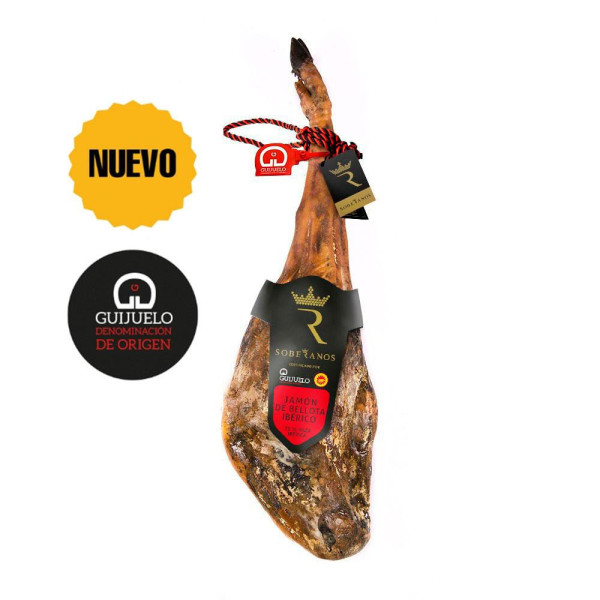 JAMÓN DE BELLOTA IBÉRICO 75% RAZA IBÉRICA CON DENOMINACIÓN DE ORIGEN PROTEGIDA GUIJUELO (SOBERANOS)