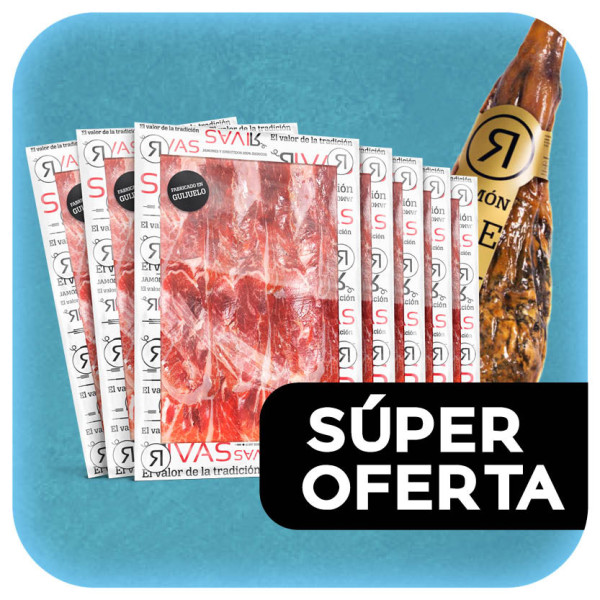 JAMÓN RIVAS ETIQUETA ORO PREMIUM EXCELENTE Y LIMITADO (LONCHEADO)