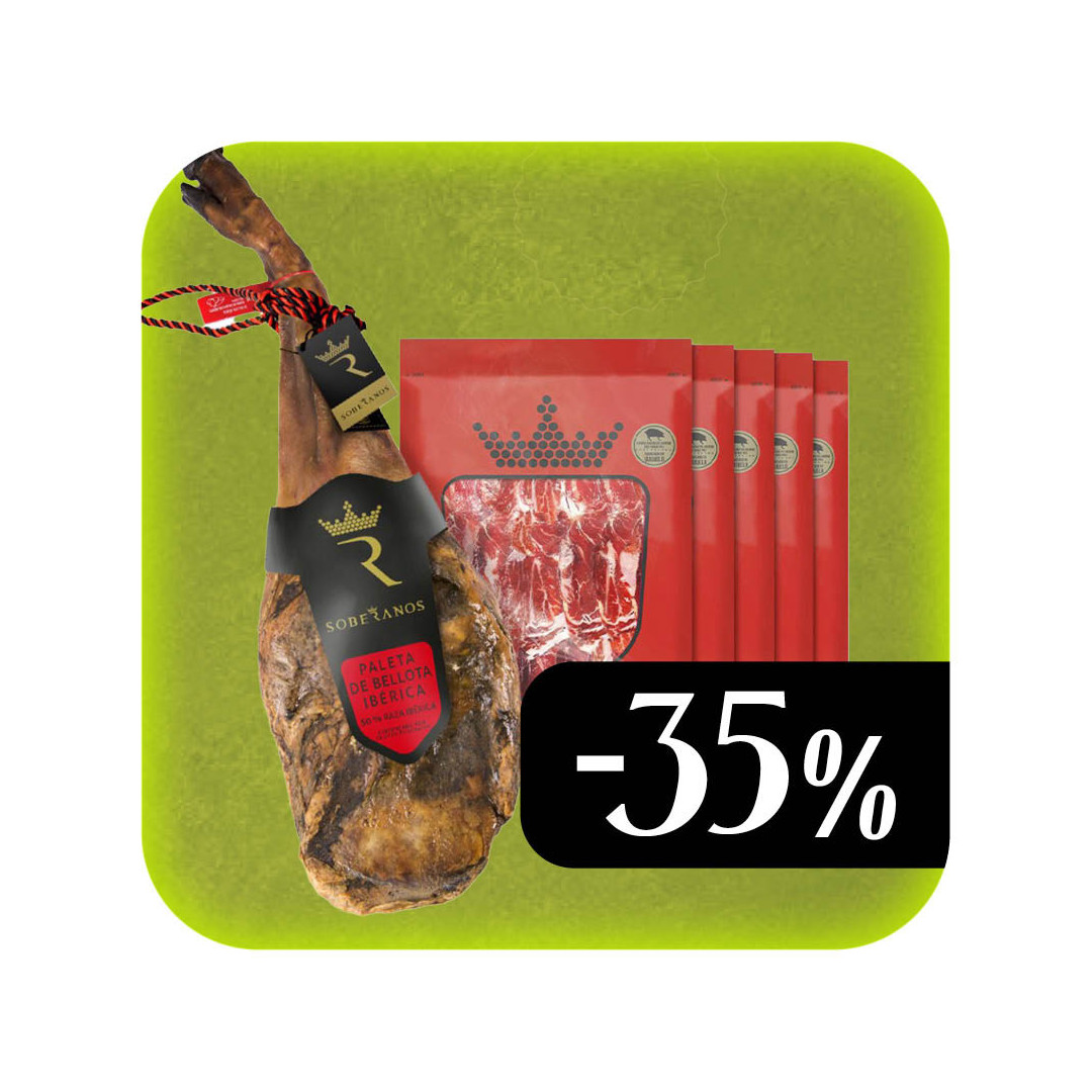 PALETA DE BELLOTA 50% RAZA IBÉRICA SOBERANOS - LONCHEADA