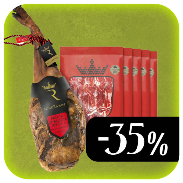 PALETA DE BELLOTA 50% RAZA IBÉRICA SOBERANOS - LONCHEADA