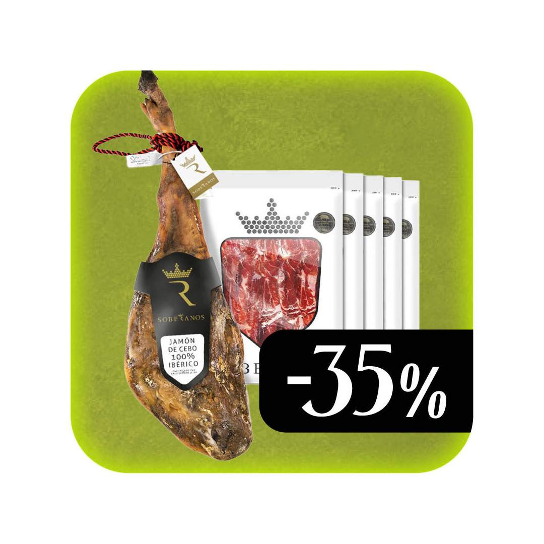 JAMÓN DE CEBO 100% IBÉRICO SOBERANOS (LONCHEADO)