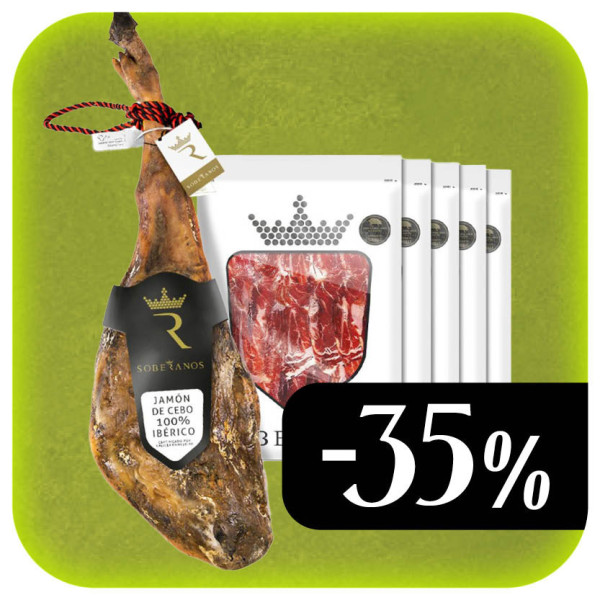 JAMÓN DE CEBO 100% IBÉRICO SOBERANOS (LONCHEADO)