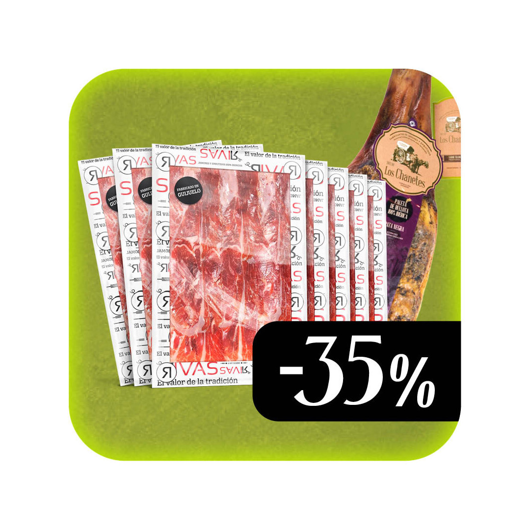 PALETA DE BELLOTA 100% IBÉRICA "PATA NEGRA" LOS CHANETES CAMPAÑA 2019 - (LONCHEADA)