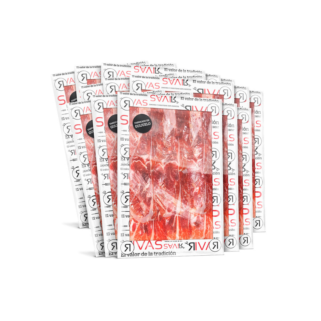 JAMÓN LONCHEADO RIVAS 100%  CEBO DE CAMPO IBÉRICO