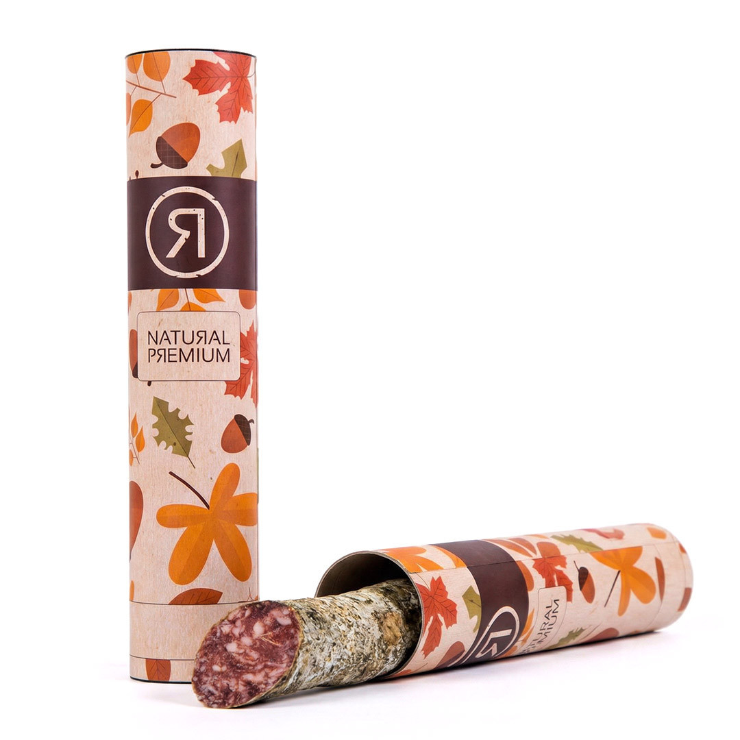 1/2 SALCHICHÓN IBÉRICO 100% NATURAL ETIQUETA NEGRA ESTUCHE GRATIS