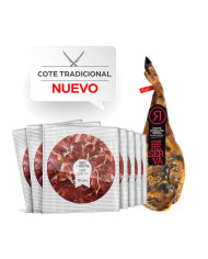 JAMÓN RIVAS BELLOTA IBÉRICO 100% NATURAL CORTADO A CUCHILLO