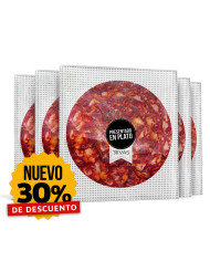 5 UNIDADES DE SALCHICHÓN RIVAS IBÉRICO 100% NATURAL PRESENTADO EN PLATO