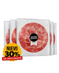 5 UNIDADES DE PALETA RIVAS IBÉRICA CEBO CAMPO 50% RAZA IBÉRICA PRESENTADA EN PLATO