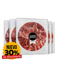 5 UNIDADES DE PALETA RIVAS IBÉRICA CEBO CAMPO 50% RAZA IBÉRICA PRESENTADA EN PLATO