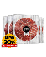 5 UNIDADES DE PALETA RIVAS CEBO CAMPO IBÉRICA 100% NATURAL PRESENTADA EN PLATO