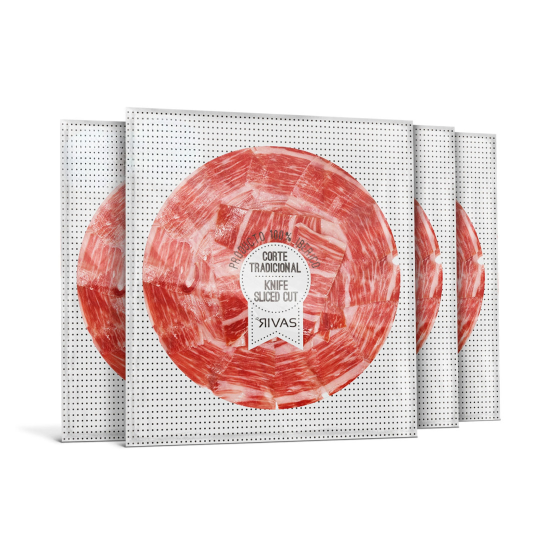 1/2 Kg. JAMÓN IBÉRICO CAMPO RESERVA (SALAMANCA) CORTADO A CUCHILLO EN 5 SOBRES