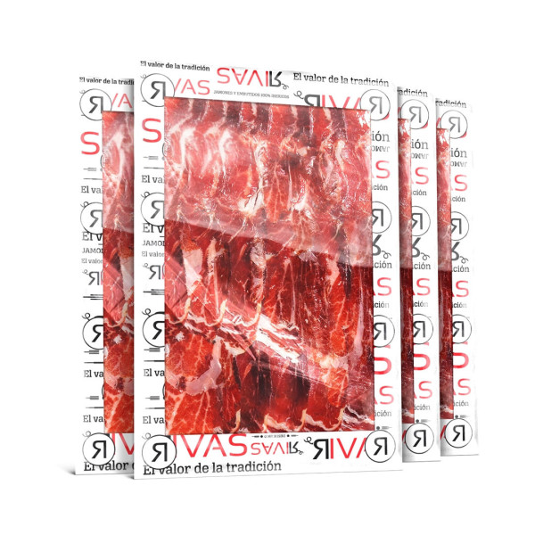1/2 KG. JAMÓN IBÉRICO PURO 100% BELLOTA 100% NATURAL 'LA BELLOTA' LONCHEADO EN 5 SOBRES