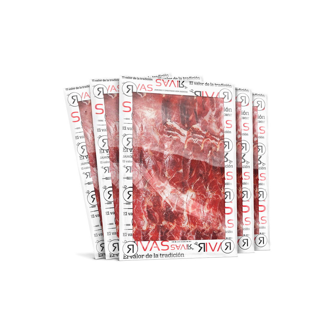1/2KG JAMÓN DE BELLOTA PREMIUM 100% IBÉRICO LONCHEADO - PACK DE  5 SOBRES 4 AÑOS DE CURACIÓN