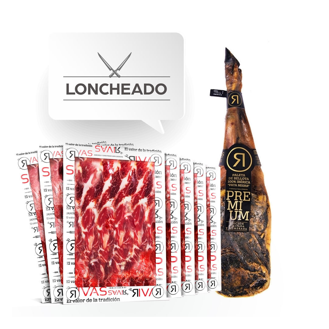 PALETA DE BELLOTA IBÉRICA 75% RAZA IBÉRICA PREMIUM EDICIÓN LIMITADA Y NUMERADA (LONCHEADO).