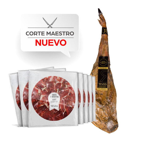 JAMÓN RIVAS BELLOTA IBÉRICO 100% NATURAL CORTADO A CUCHILLO
