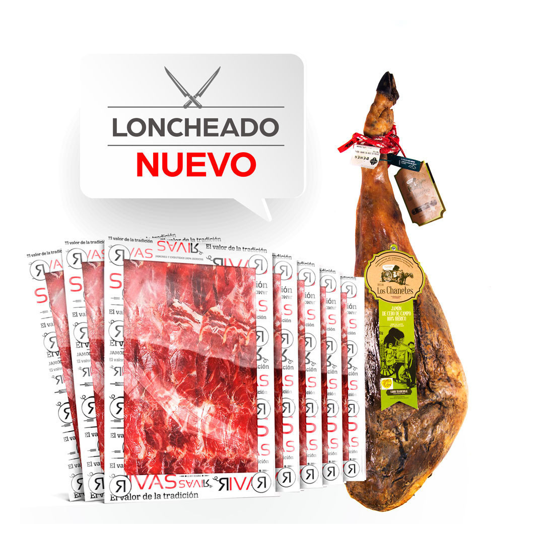 JAMÓN DE CEBO DE CAMPO 100% IBÉRICO +3 AÑOS DE CURACIÓN - (LONCHEADO)