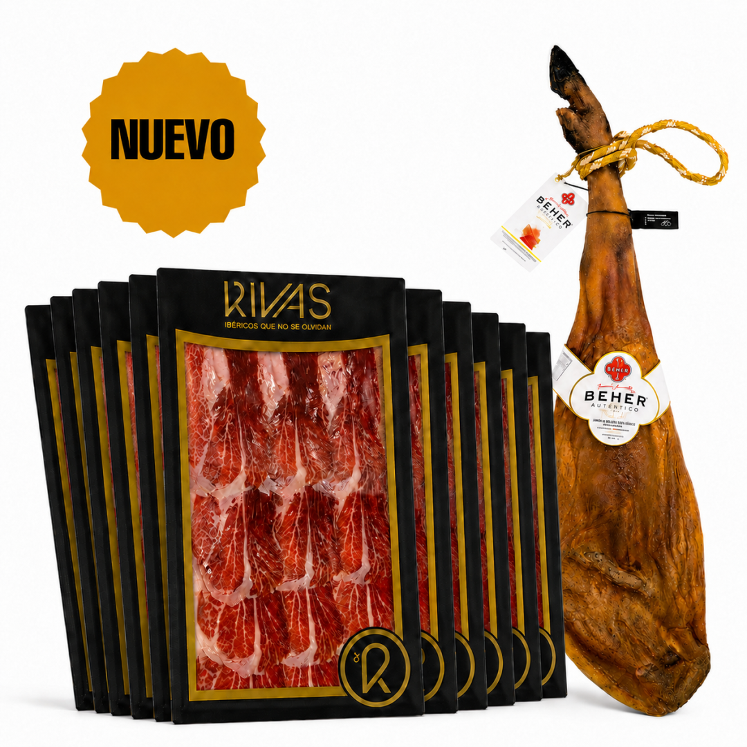 JAMÓN BEHER DE BELLOTA 100% IBÉRICO PATA NEGRA LONCHEADO