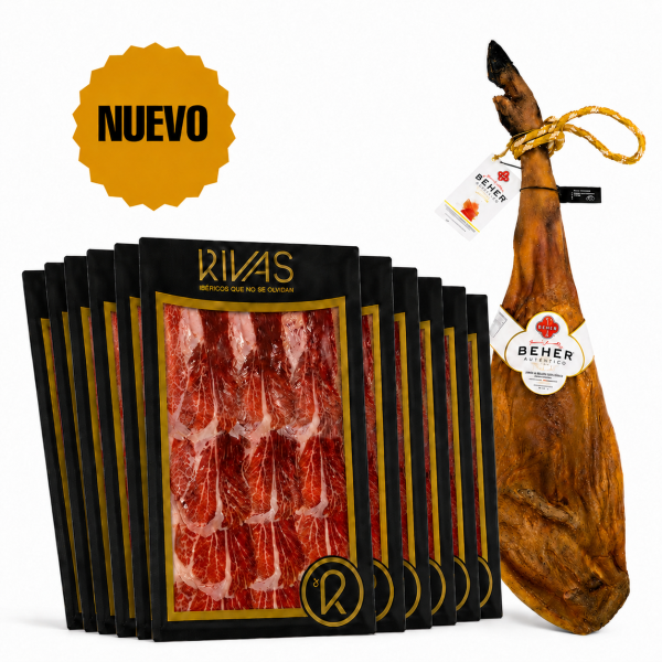 JAMÓN BEHER DE BELLOTA 100% IBÉRICO PATA NEGRA LONCHEADO
