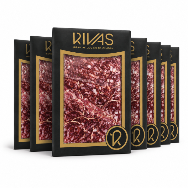 5+2 SALCHICHON BEHER BELLOTA 100% IBERICO ( 7 sobres al precio de 5 ).