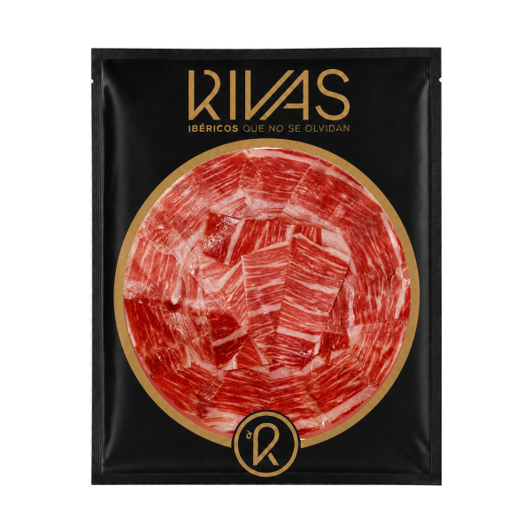 90 GRS. JAMON BELLOTA 100% IBERICO CORTE TRADICIONAL (VETEADO PREMIUM) EXCELENTE Y LIMITADO