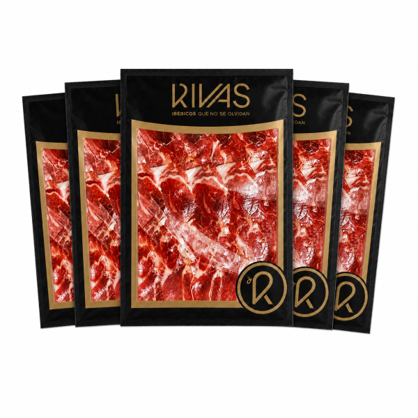 1/2 KG. JAMÓN BELLOTA IBÉRICO 100% NATURAL LONCHEADO EN 5 SOBRES