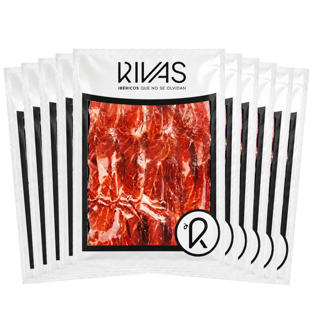 PALETA IBÉRICA RSV SALAMANCA LONCHEADA EN 10 PAQUETES DE 100 GRS