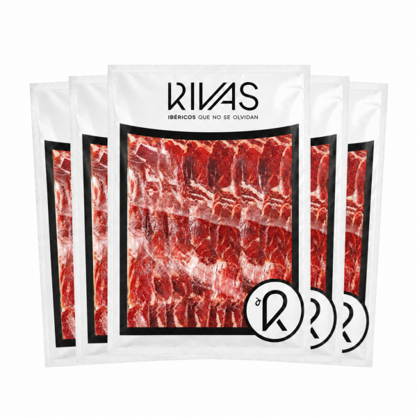 1/2 KG. PALETA RIVAS IBÉRICA 100% NATURAL ETIQUETA NEGRA LIMITADA Y NUMERADA +36M LONCHEADA EN 5 SOBRES