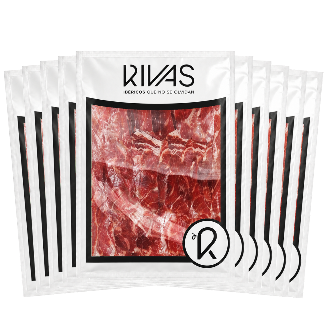 JAMÓN LONCHEADO RIVAS 100%  CEBO DE CAMPO IBÉRICO