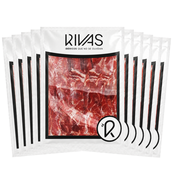 JAMÓN LONCHEADO RIVAS 100%  CEBO DE CAMPO IBÉRICO