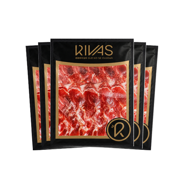 1/2 KG. JAMÓN BELLOTA IBÉRICO 100% NATURAL LONCHEADO EN 5 SOBRES
