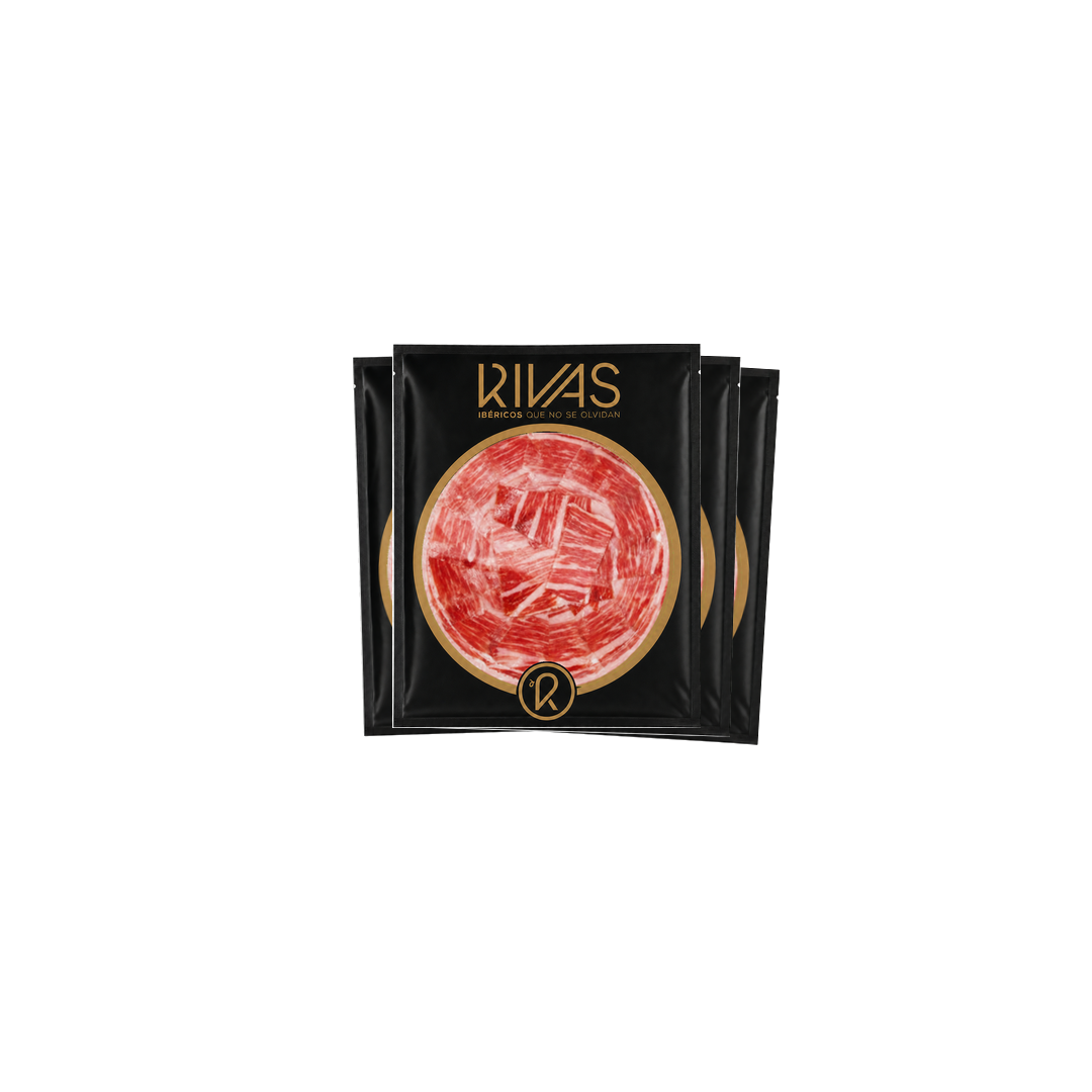 3+1 JAMON BELLOTA 100% IBÉRICO CORTE TRADICIONAL ( 4 sobres al precio de 3 ).