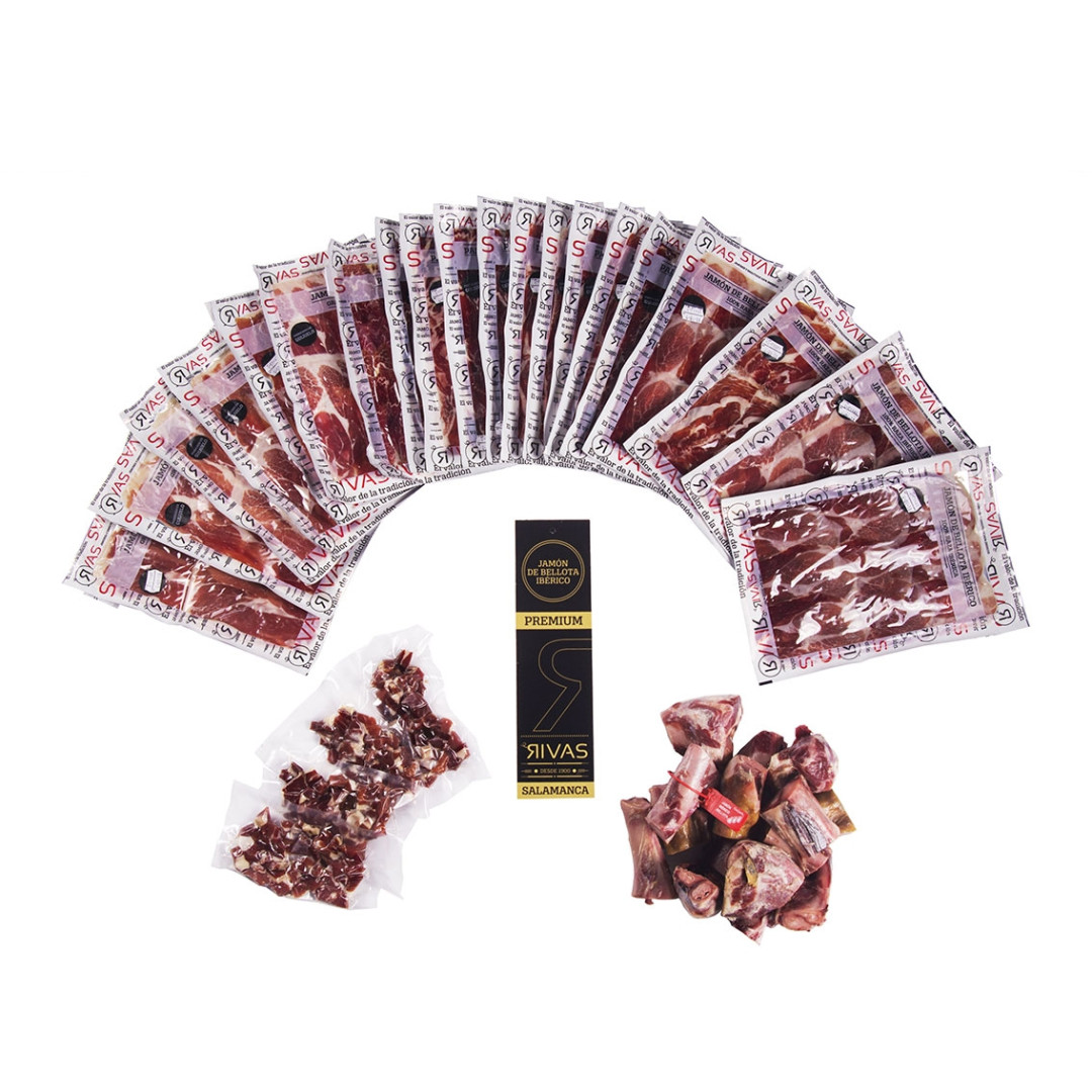 JAMÓN DE BELLOTA IBERICO 50% RAZA IBÉRICA 100% NATURAL RIVAS-0